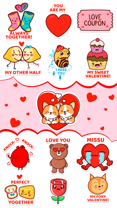 Screenshot #2 pour Love Puns: Animated Stickers