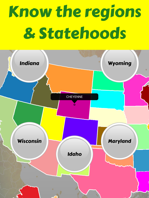 50 States and Capitals iPad screenshot 5 - Education app