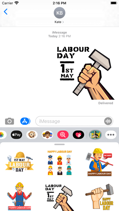 Screenshot #1 pour Labour Day Holiday Stickers