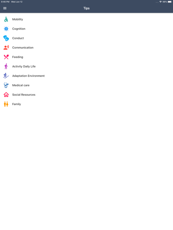 NeuroRHB iPad screenshot 1 - Medical app