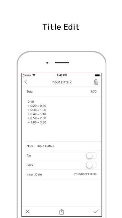 TimeCalc+ Save and Load Screenshot