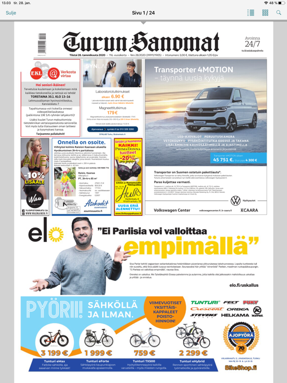 Screenshot #5 pour Turun Sanomat näköislehti