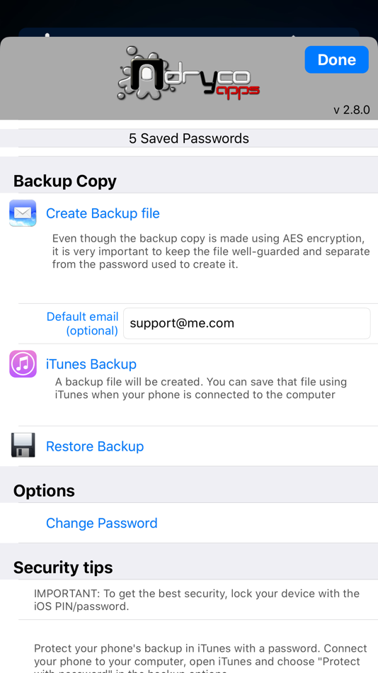#4. Password Control (iOS) By: Adryco Estudio SL