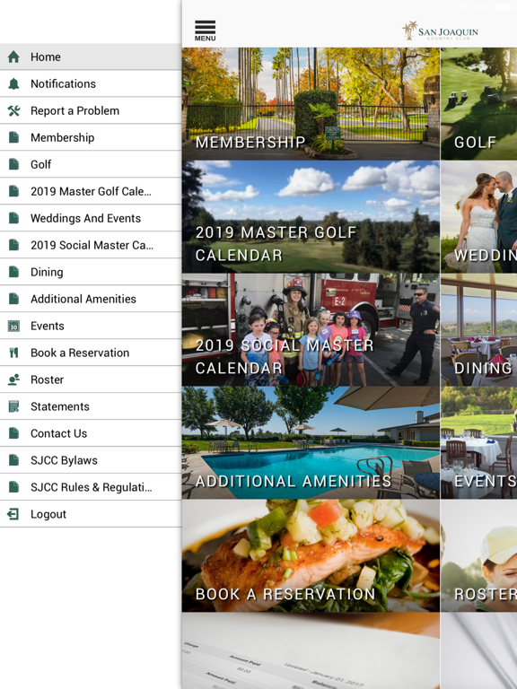 San Joaquin Country Club iPad screenshot 2 - Lifestyle app