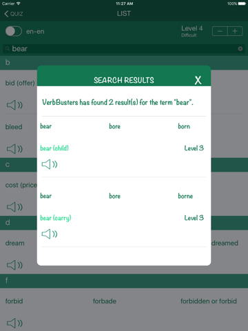 VerbBuster Irregular Verbs - náhled