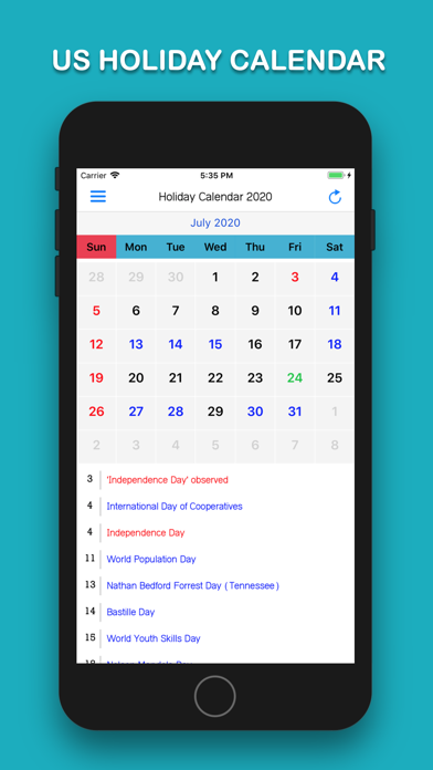 US Holiday Calendar screenshot 3