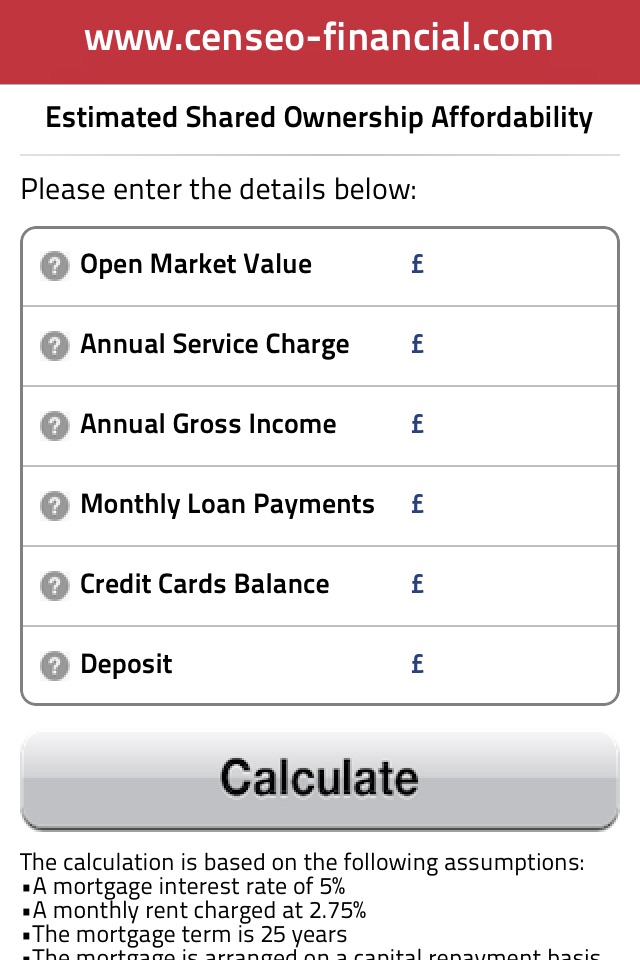 Censeo Affordability Calc screenshot 2