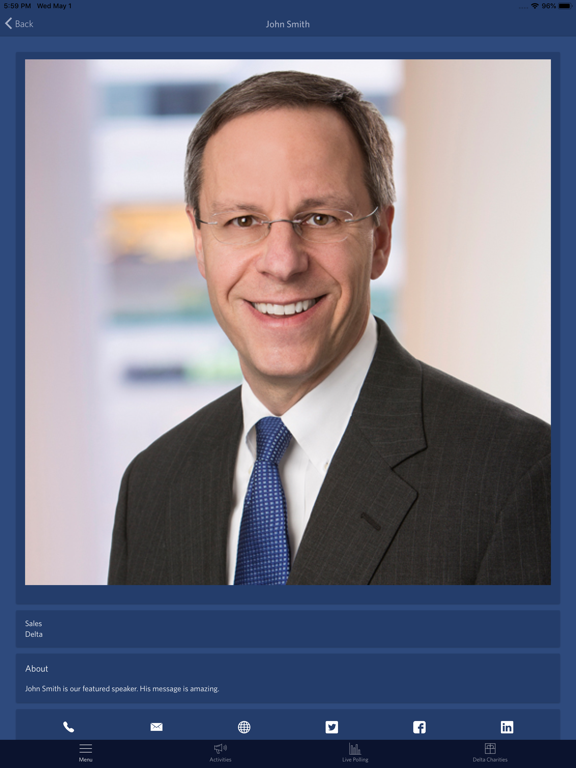 Delta Events iPad screenshot 3 - Business app