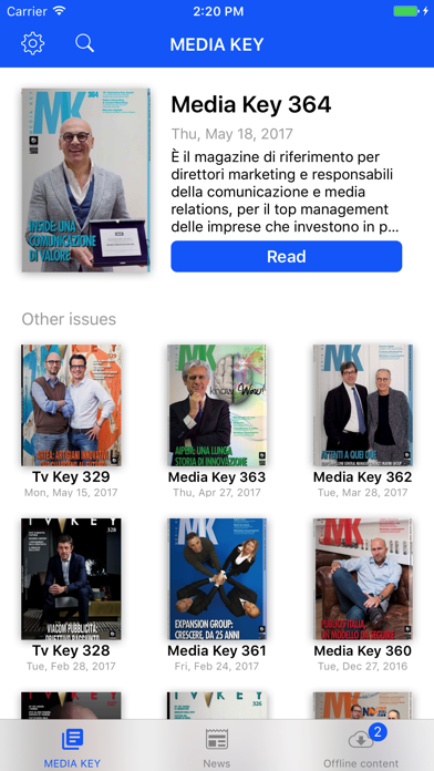 Media Key • TV Key • riviste Screenshot