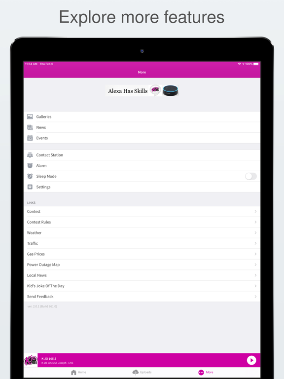 K-JO 105.5 St. Joseph iPad screenshot 4 - Music app