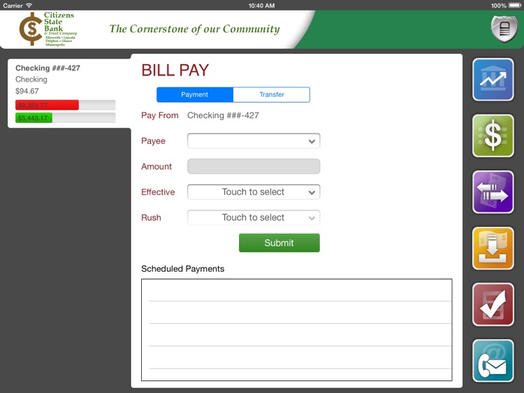 CSB&T Ells Mobile for iPad screenshot-3