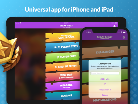 Cheat Sheet Guide for Fortnite iPad screenshot 4 - Reference app