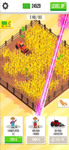 Game screenshot Harvester idle : cut the weed apk
