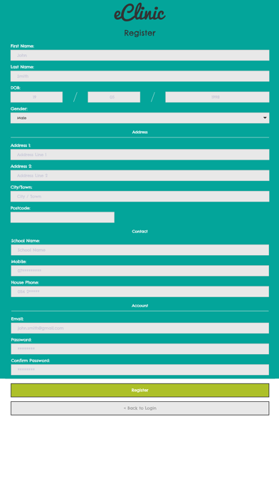 eClinic CAMHS Screenshot