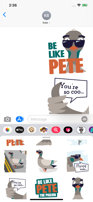 Pete the Pigeon Stickers