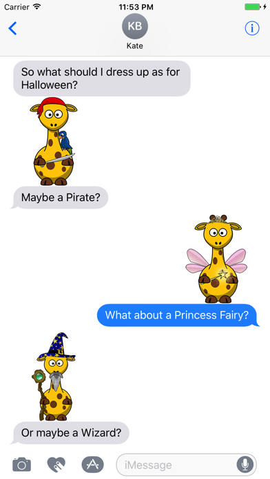Screenshot #1 pour Sticker Fun with Giraffes