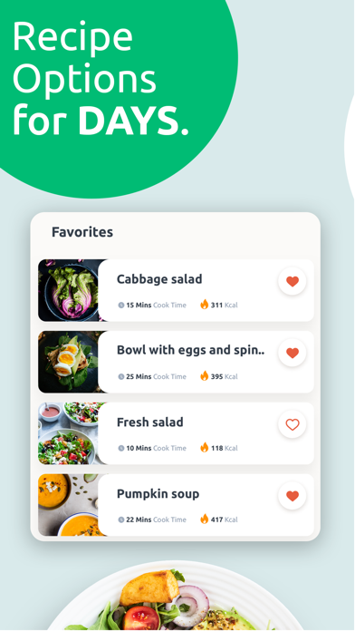 Vegetarian Meal Plan & Recipes Screenshot