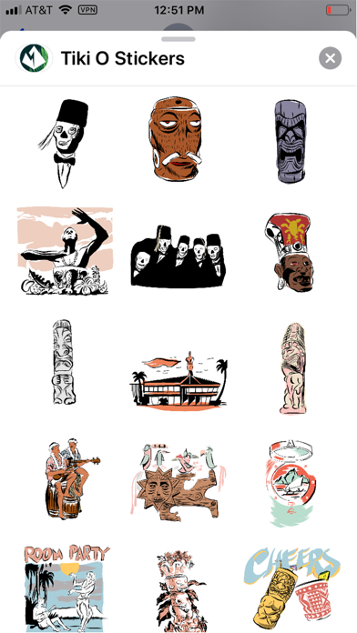 Tiki O Stickers Screenshot 1 - AppWisp.com Tiki O Stickers Screenshot 1 - AppWisp.com