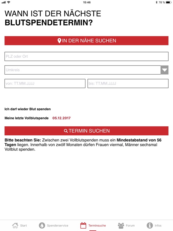 Blutspende iPad screenshot 5 - Medical app