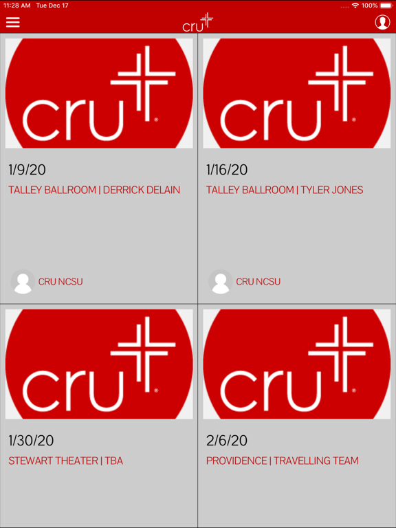 CRU Raleigh iPad screenshot 5 - Social Networking app