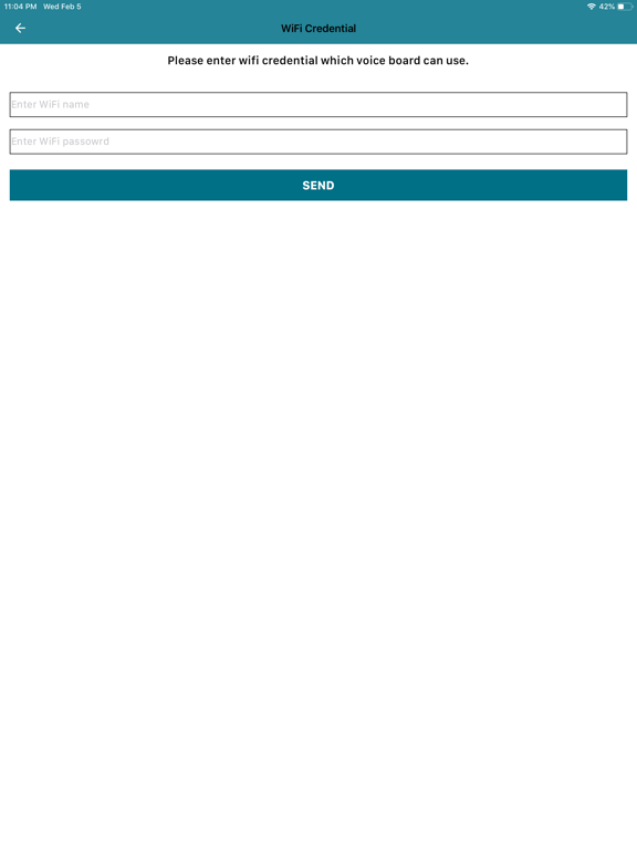 NXP Voice Companion App iPad screenshot