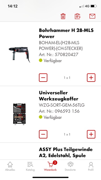 Würth Schweiz screenshot-4