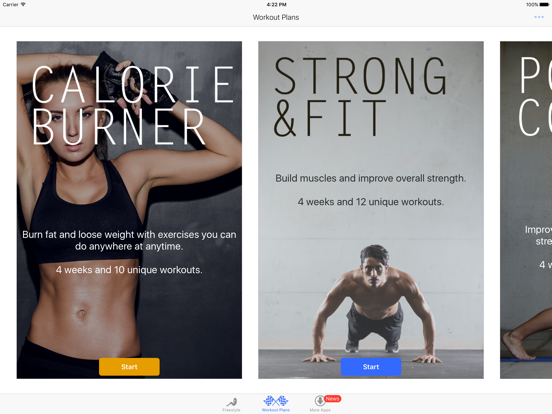 Stark Bodyweight iPad screenshot 4 - Health & Fitness app