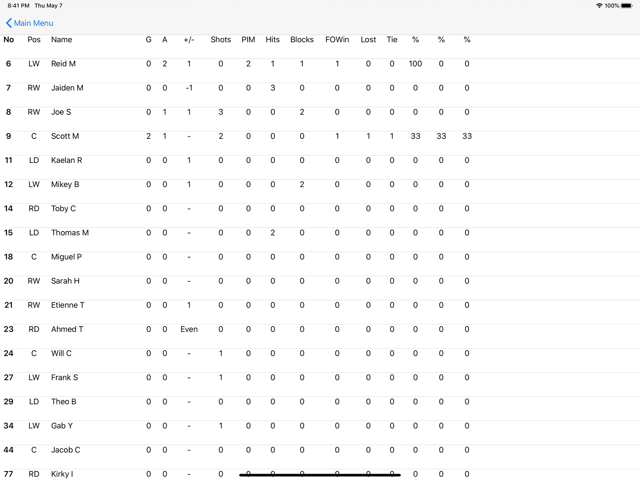 Hockey Stats Tracker screenshot 4
