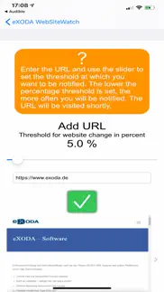 exoda website-watcher tracker iphone screenshot 2