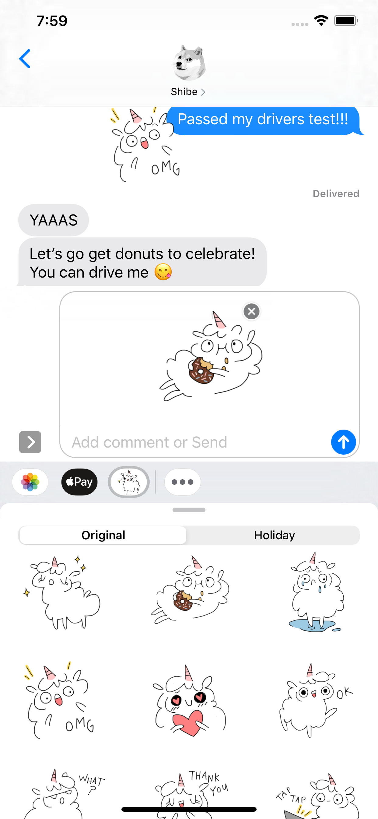 Fluffcorn Stickers