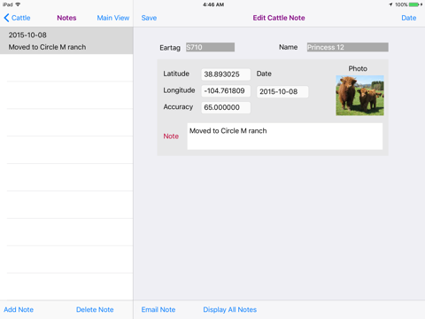 Cattle Database - náhled