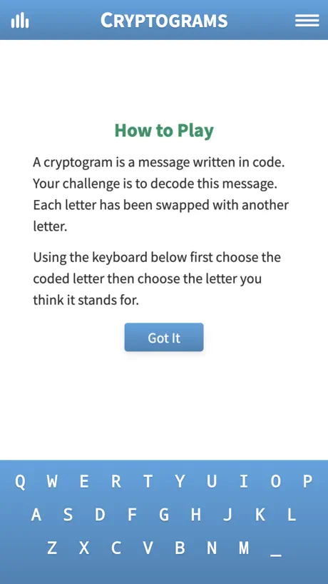 Cryptogram · Cryptoquote Game