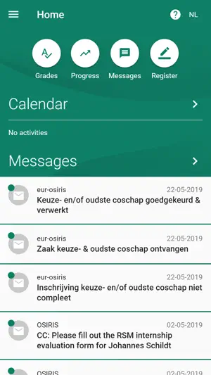 OSIRIS Erasmus University screenshot 1