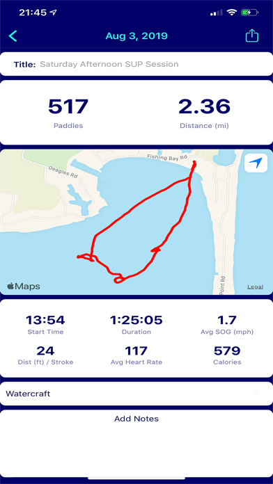 Paddlz: Paddle Fitness Tracker Screenshot