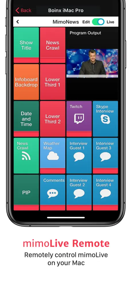 mimoLive Remote