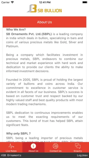 SB Bullion screenshot 2