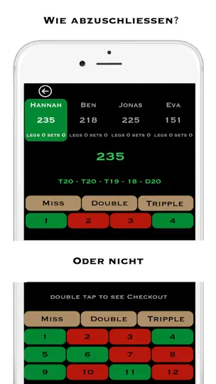 Screenshot von Darts Scorer Professional auf dem iPhone 4