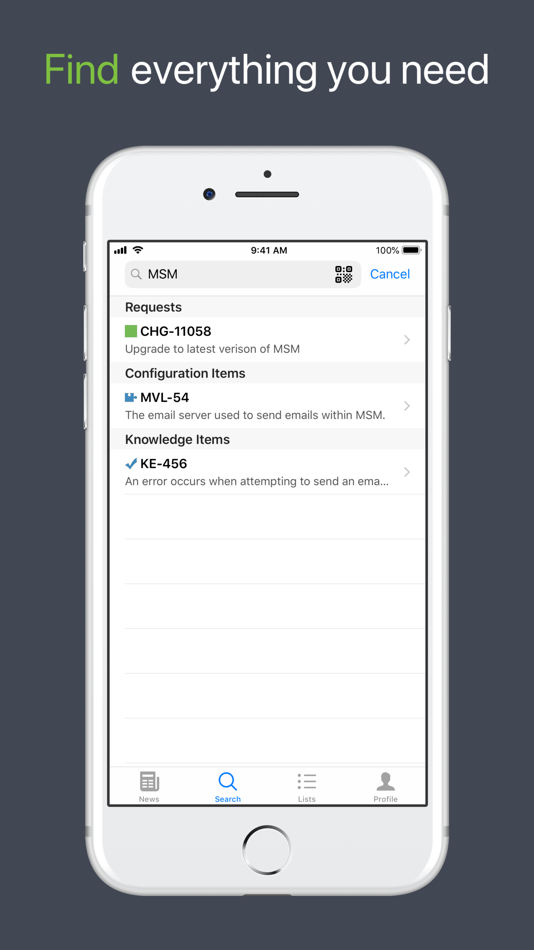 #1. MSM Mobile (iOS) 由: Marval Software Ltd.