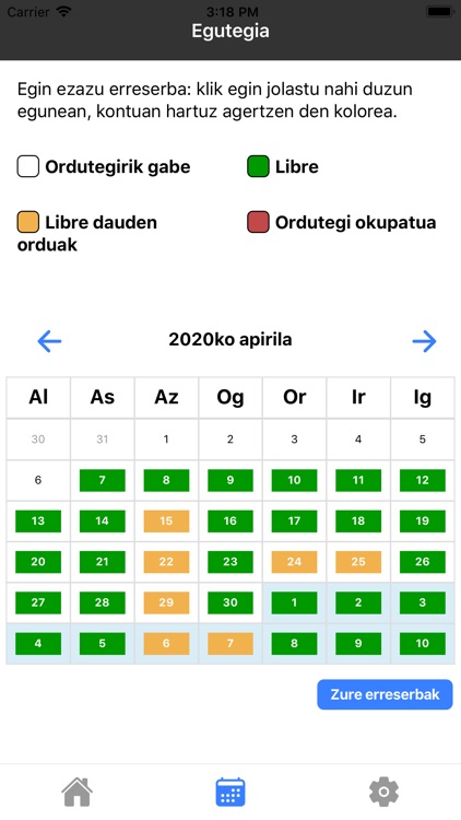 Reservas Instalaciones