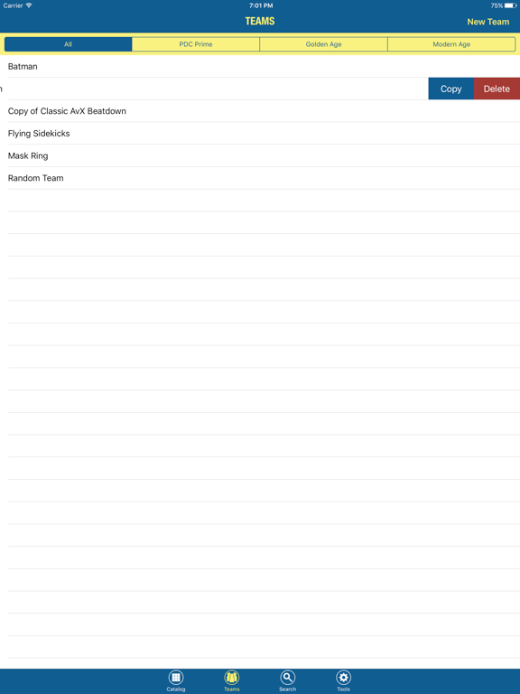 Sidekick for Dice Masters iPad screenshot 4 - Reference app