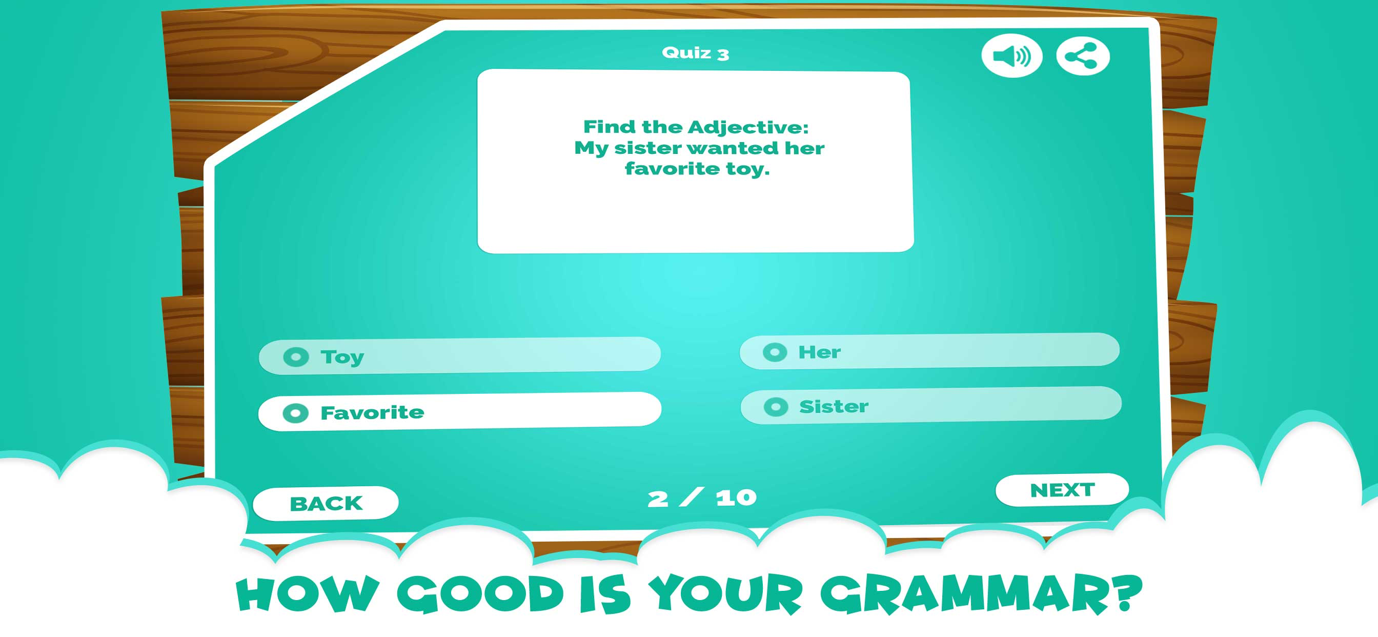 Learning Adjectives Quiz Games