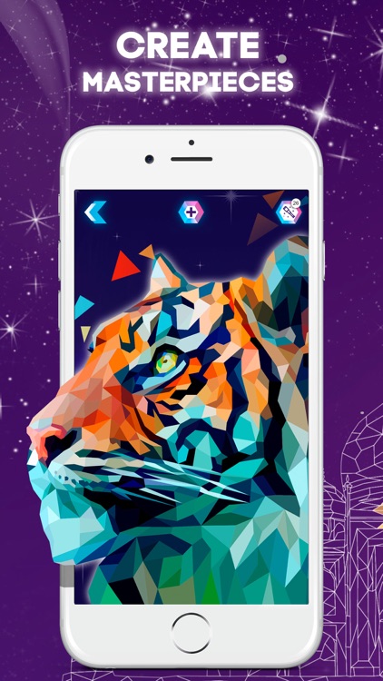 Low poly art book Magic puzzle