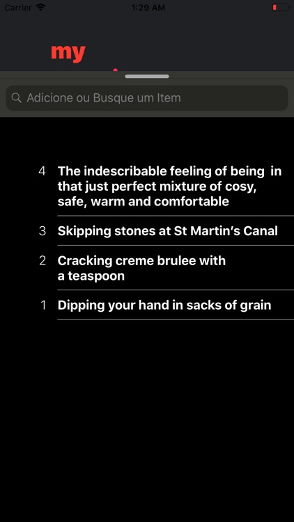 minhas coisas incríveis