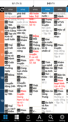 TV Vietnam - broadcast time screenshot 1