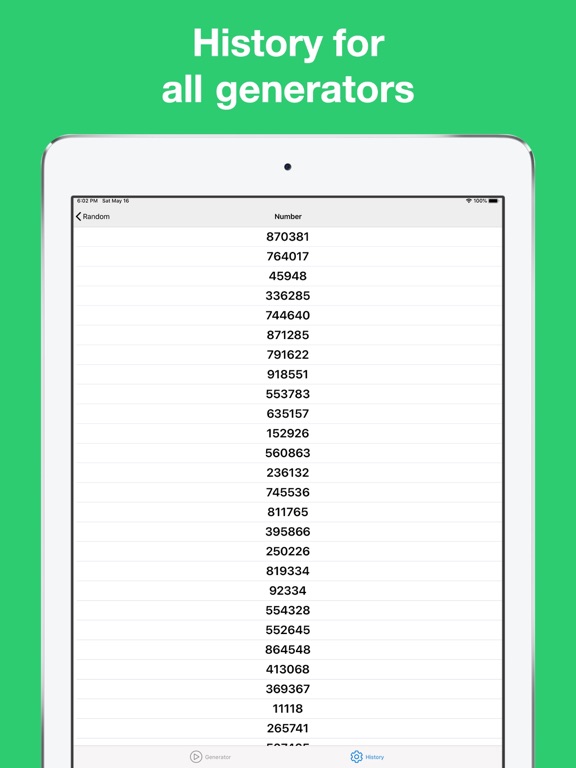 Random: Number generator iPad screenshot 4 - Entertainment app