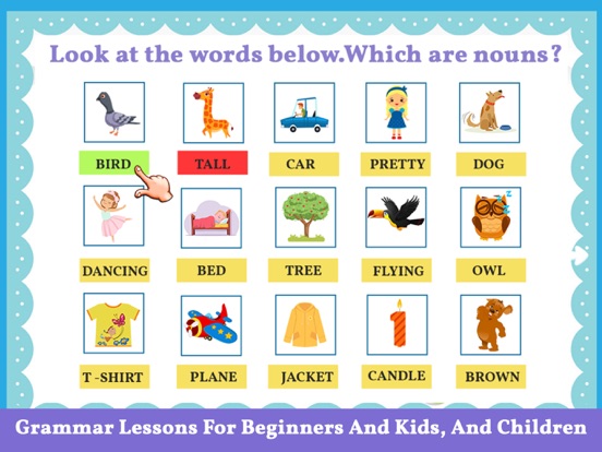 Kids Grammar and Vocabulary iPad screenshot