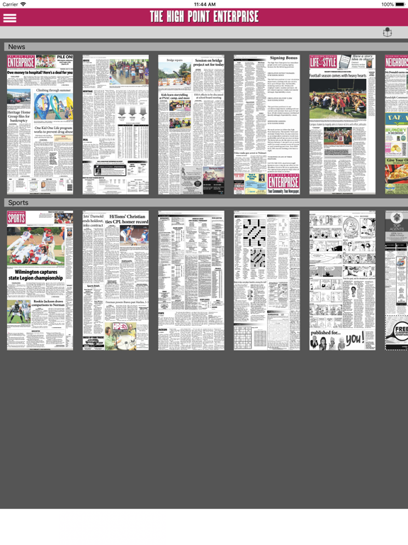 The High Point Enterprise iPad screenshot 5 - News app