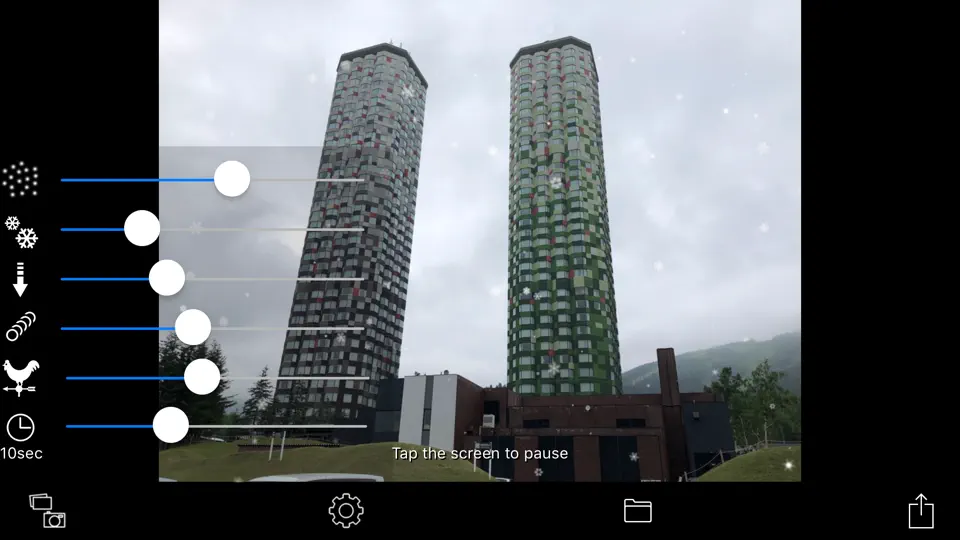 Screenshot von Snowing Camera auf dem iPhone 3