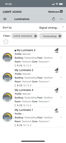 Waldmann LIGHT ADMIN Screenshot 1 of 4