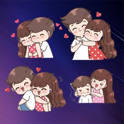 romantic Couple Stickers HD